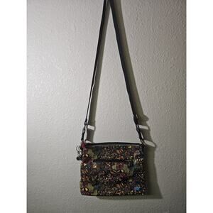 Sakroots Basic Crossbody Bag in Coated Canvas One Size, Rainbow Spirit Desert